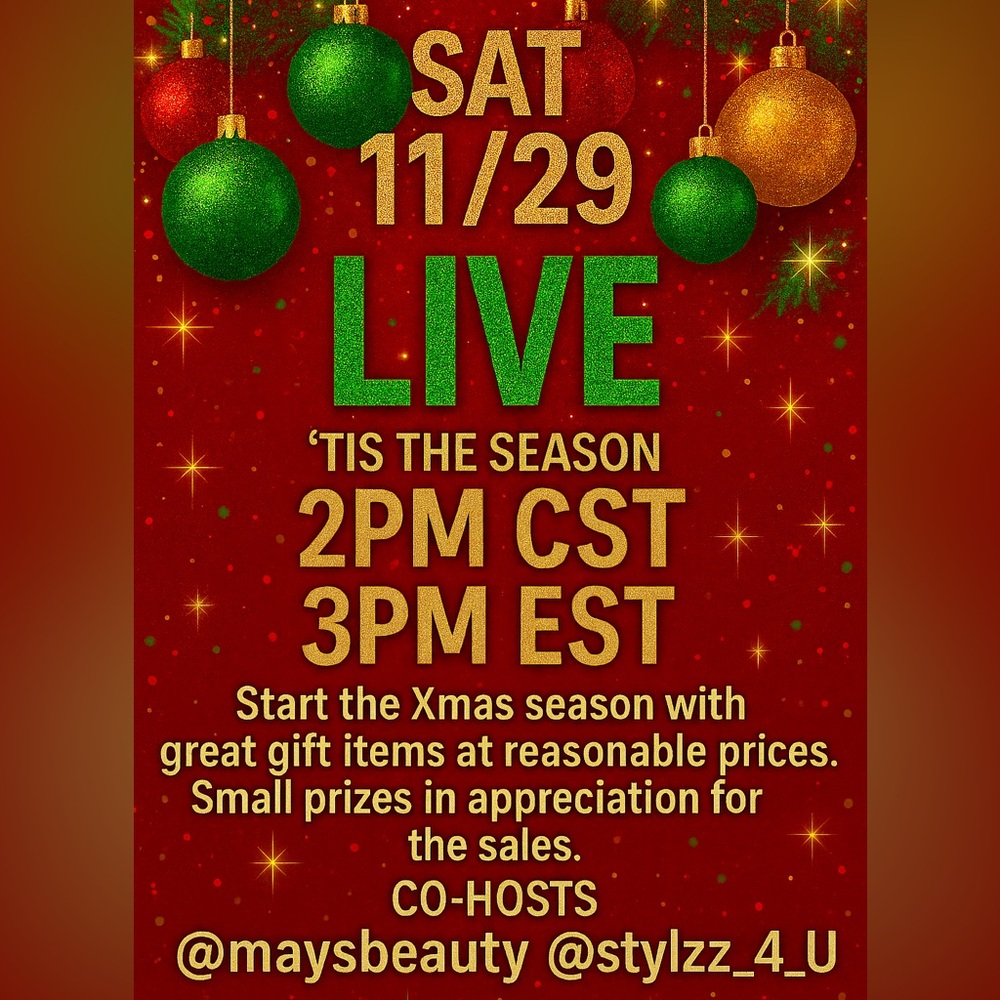 Xmas 🎄 Holiday fun co-host show! Appreciation prizes and great gift items 🎁🎄🎅🏼🎄